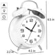 thumbnail image 2 of Reloj despertador Vevor doble campana 4 pulgadas pantalla 3D blanco, 2 of 5