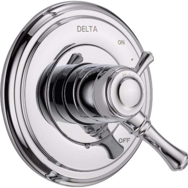 Delta Faucet Cassidy 17 Série Double Fonction Douche Poignée Valve Garniture Kit, Chromé T17097 (Vanne Non Inclus)