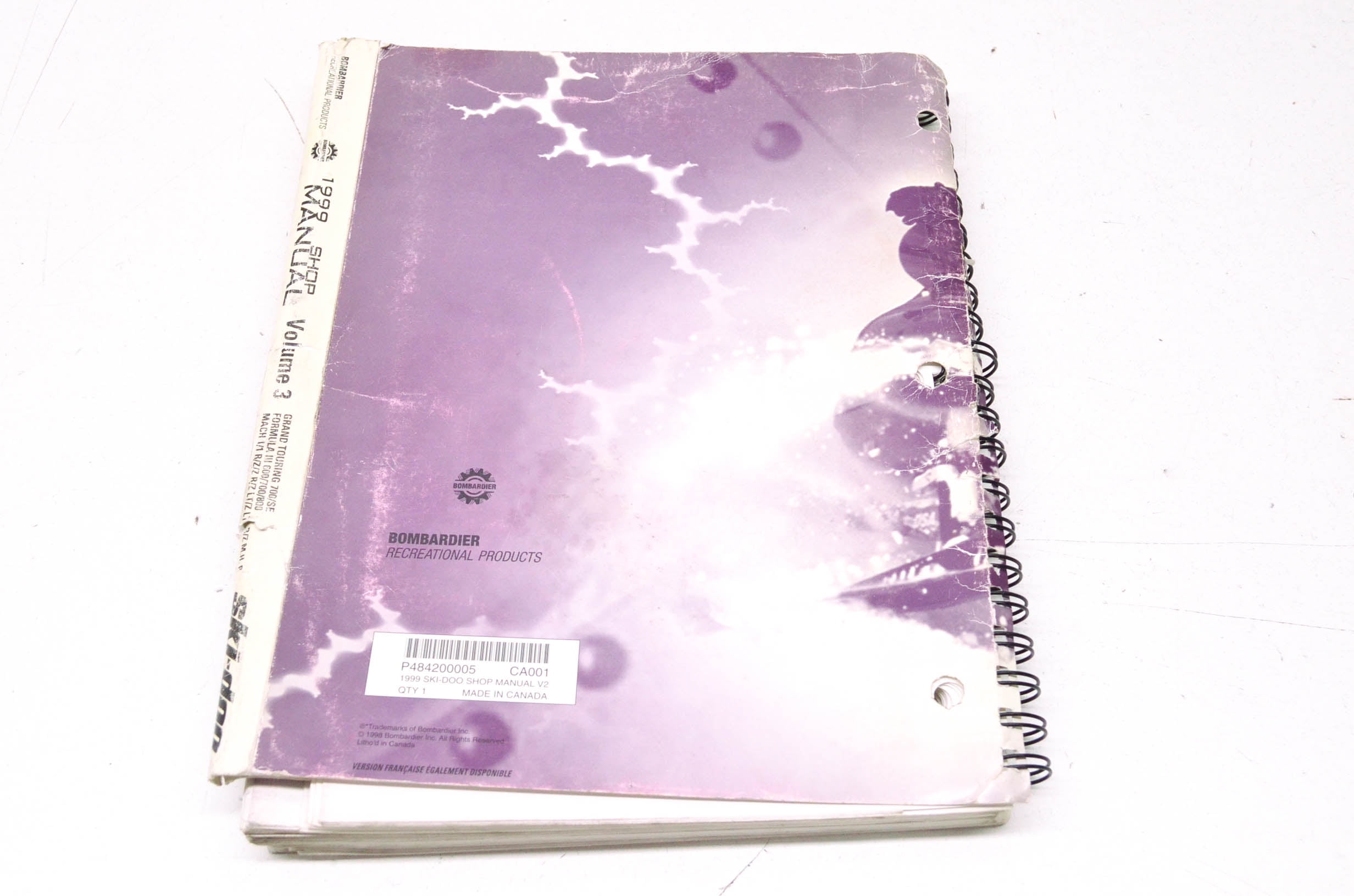 Ski-Doo 484200005, 484 200 005, 484-200-005 1999 Shop Manual Volume 3 QTY 1  - Walmart.com