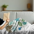 thumbnail image 3 of Nautical Soft Flannel Fleece Blanket, Heart Created with Underwater Creatures Aquatic Animals Love Seahorse Shell Crab, Cozy Plush for Indoor and Outdoor Use, 50" x 60", Multicolor, by Ambesonne, 3 of 5