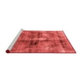 thumbnail image 2 of Ahgly Company Machine Washable Indoor Square Abstract Red Modern Area Rugs, 6' Square, 2 of 4