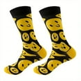 thumbnail image 2 of Crazy Distorted Smiley Face Socks from the Sock Panda (Adult Large - Men's Shoe Sizes 8-12), 2 of 2