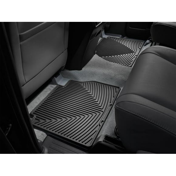 Weathertech Floor Mat W140 All-Weather; Direct-Fit; Deeply Sculpted Channels; Black; Thermoplastic Elastomer TPE; 2 Piece
