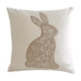 thumbnail image 2 of AuroraX Embroidered Easter Throw Pillow Covers 18x18 Inch Flock Velvet Outdoor Farmhouse Square Soft Bunny Rabbits Decorative Pillow Covers White Spring Cushion Case for Couch Sofa Living Room, 2 of 6