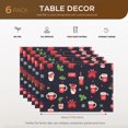 thumbnail image 2 of Christmas-featured Cute and Colorful Washable Placemats for Kitchen - Candy Canes Porch Mat - 6Pcs 17.7"x13" - Gloves Mugs Christmas Elements Entryway Doormat, 2 of 5