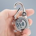 thumbnail image 4 of Digital Carabiner Watch Luminous Anti-scratch Precise Backpack Belt Pocket Clip on Watch for Outdoor Black, 4 of 13