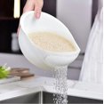 thumbnail image 1 of Kitchen Colander Bowl Combo Strainer for Rice, Pasta, Vegetables, Fruits (White), 1 of 6
