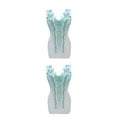 thumbnail image 2 of maskred Sturdy And Durable Lace Applique With 3D Beads And Rhinestones With Materials Are Sturdy And Durable Multiple Colors Green B 2Set, 2 of 6