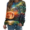 thumbnail image 2 of ICHUANYI Clearance Women Shirts Graphic Printed Long Sleeve Crewneck Sweatshirt Pullover Comfy Tops ICHUANYI "ICHUANYI", 2 of 4
