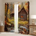 thumbnail image 2 of Manfei Rustic Cabin Curtains Pack of 2 (42x84 Each) for Teens Adults,Autumn Fall Cottage Curtains Blackout,Jungle Animal Squirrel Bedroom Curtains,Super Cozy Room Decor, 2 of 6