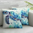 thumbnail image 3 of GOSMITH Sea Turtle Throw Pillow Cover Summer Ocean Beach Theme Decor Cushion Case Super Soft Marine Animals Decorative Pillow Covers for Home Sofa Couch, 3 of 5