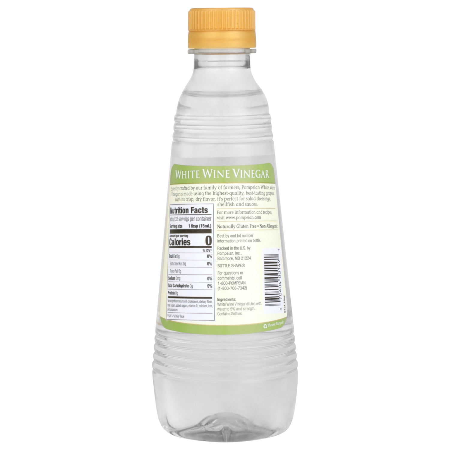 (6 pack) Pompeian White Wine Vinegar - 16 fl oz