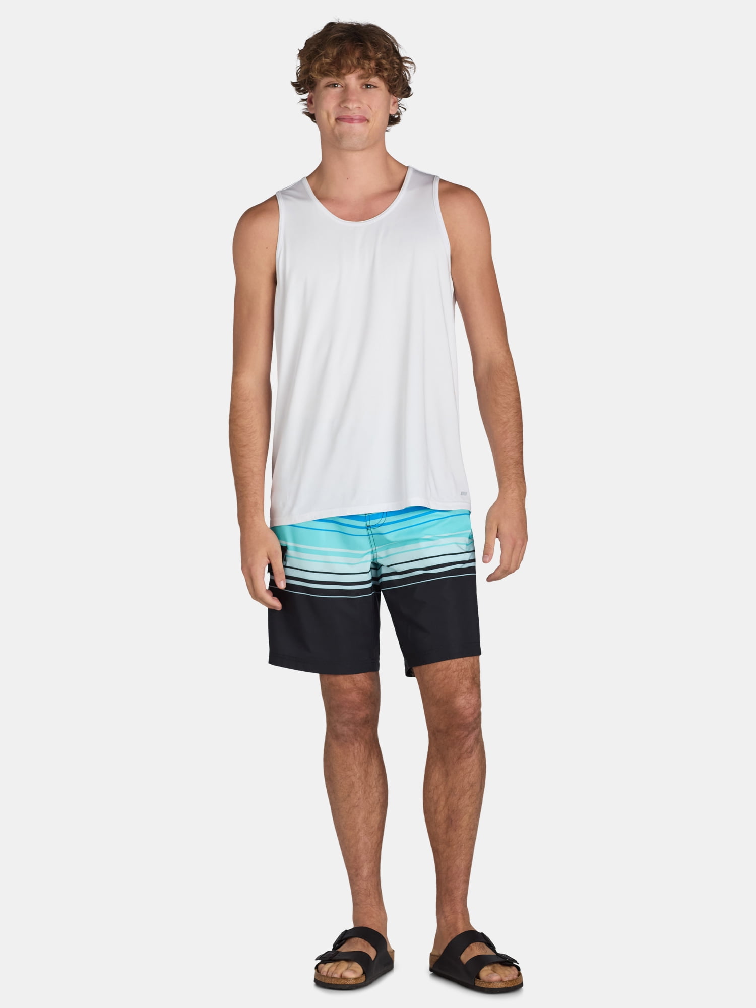 George Men's and Big Men's E-Board Swim Trunks with UPF 50+, 9" Inseam, Sizes S-3XL