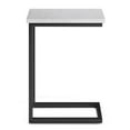 thumbnail image 3 of Allora Table d'Appoint Moderne en Métal en C de 18 Pouces avec Dessus en Marbre, Blanc, 3 of 6