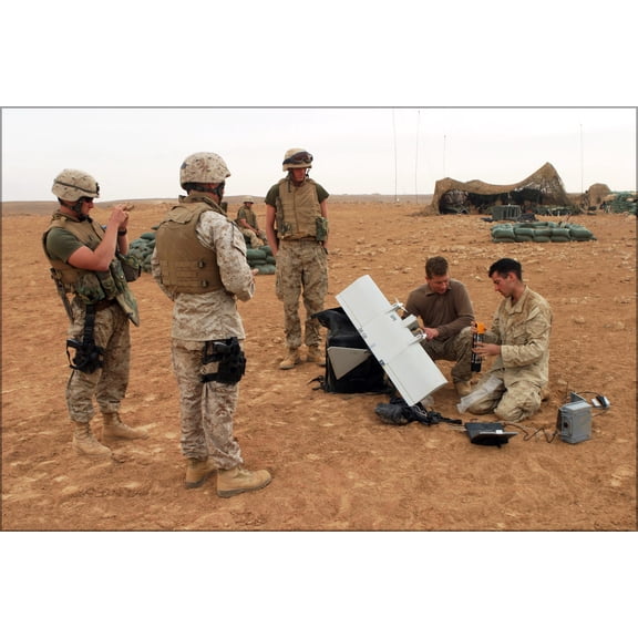 24"x36" Gallery Poster, 1st Battalion 7th Marines Dragon eye uav drone Scouting System