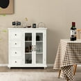 thumbnail image 2 of Costway Buffet Sideboard Table Kitchen Storage Cabinet w/ Drawers & Doors White, 2 of 10