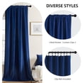 thumbnail image 2 of Juego de cortinas Joydeco de terciopelo azul, 229 cm de longitud, 2 paneles Burg, 2 of 7
