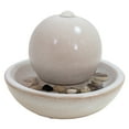 thumbnail image 1 of Sunnydaze Indoor Home Decorative Smooth Glazed Ceramic Orb Tabletop Water Fountain Feature - 7" - White, 1 of 9