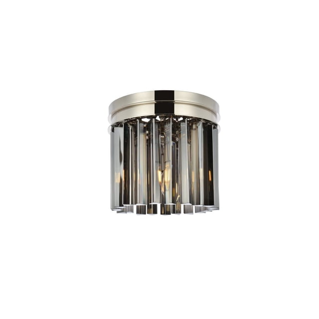 Elegant Lighting Sydney 12" 3 Light Royal Crystal Flush Mount