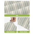 thumbnail image 4 of Light Green Lines Bar Stool Covers Set of 4, Retro Minimalist Stripes Pattern Stretch Washable Bar Chair Covers with Backs, Removable Pub Counter Height Chair Cover for Kitchen Dining Room Cafe, 4 of 7