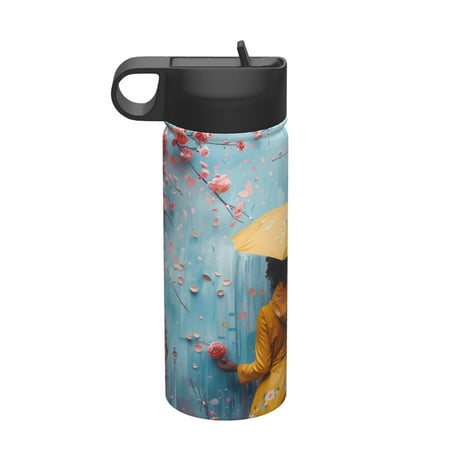 

Zeuib Woman Under Blossoming Tree Print 18oz Sports Insulated Kettle Insulated Cups With Handle Sports Water Kettle Water Bottle Insulated
