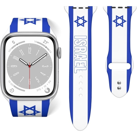 Israel Flag Watch Band For Apple Wristband Band For Iwatch Series Soft Silicone 38mm*40mm
