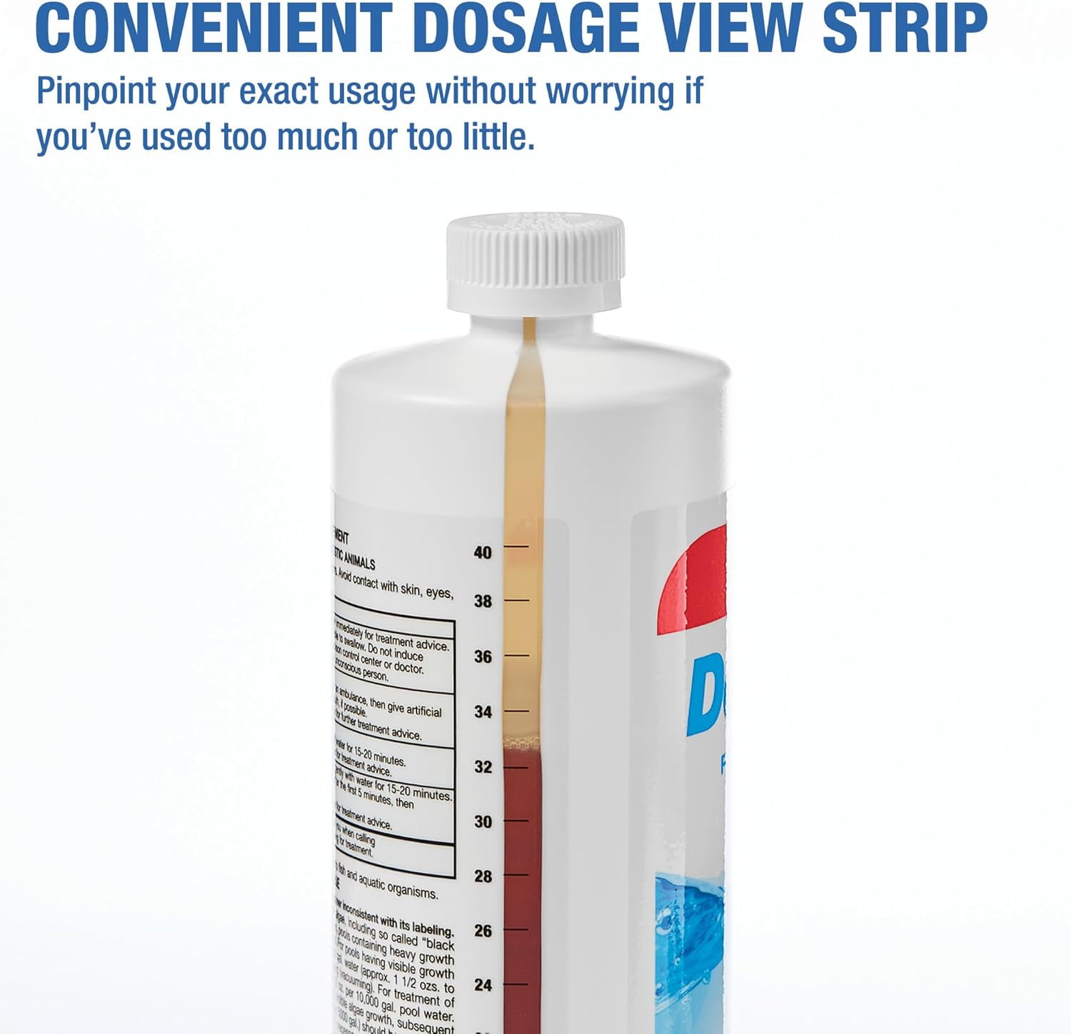 Doheny’s Algaecide 60 Pool Algae Preventative, Metal-Free Non-Foaming Formula, Prevents All Algae Types, Safe for Salt, Chlorine and Bromine Pools, Treats up to 160,000 Gallons, 40 oz Bottle