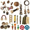 thumbnail image 2 of BESTSKY Rabbit Chew Toys,99% Natural Applewood Rabbit Toys,Handcrafted Playset Guinea Pig Toys,Combo2, 2 of 5