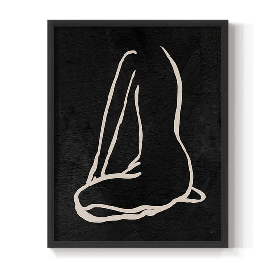 Figure in Dark II in Paper Solid Wood 8 x 10 Framed Print