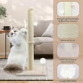 thumbnail image 3 of 36 Inch Tall Cat Scratching Post – Sisal Cat Scratcher for Indoor Cats, Large Vertical Scratch Post, Sturdy Cat Scratch Pole Tower, Modern Cat Furniture for Kittens & Adults (Beige), 3 of 9