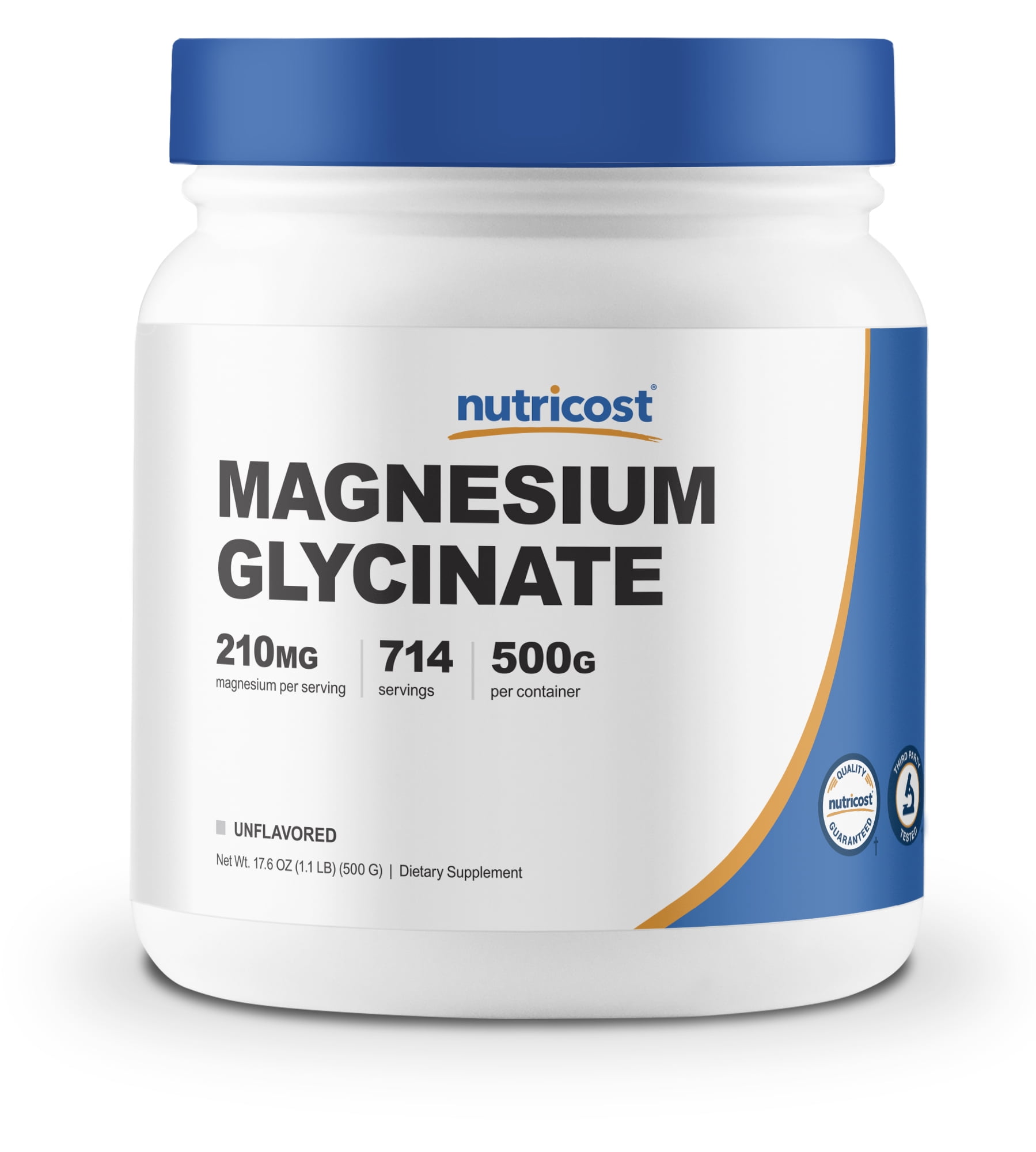 Nutricost Magnesium Glycinate Powder (500 Grams) Unflavored Gluten