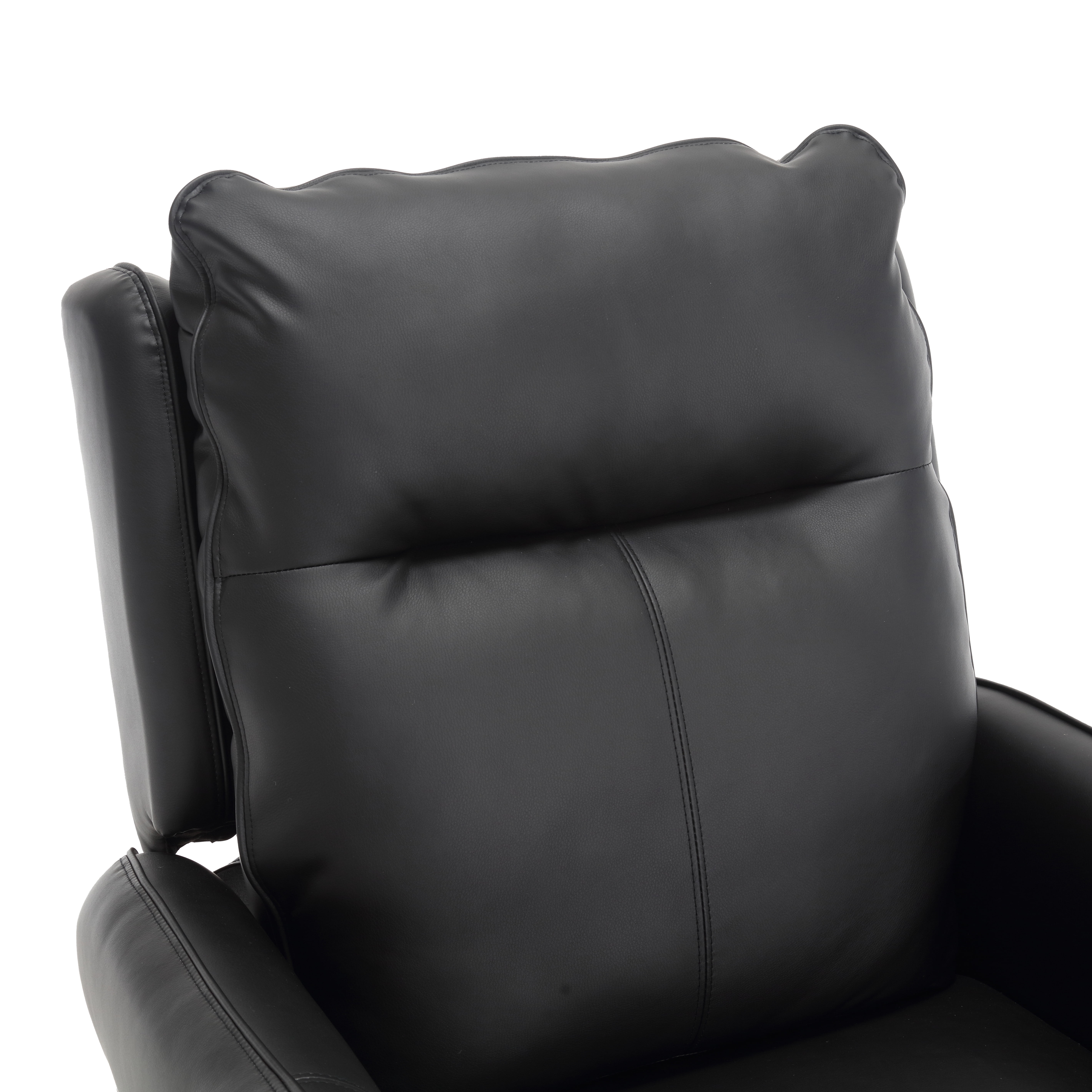 MINCETA Power Recliner Chairs,Modern Upholstered 270 Swivel Nursery Rocker Glider Recliner for Living Room,PU Leather in Black