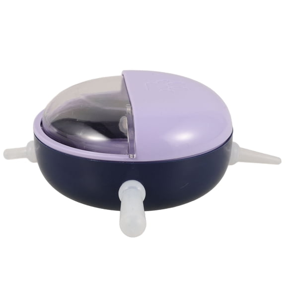 ETHZZLE Purple Puppy Kitten Feeding Bowl with Multiple No Spill Dog Feeder Durable Plastic