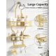 thumbnail image 2 of Carrito de ducha YASONIC Never Rust de aluminio para colgar, dorado, 2 of 8