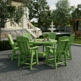 thumbnail image 2 of Wildridge Heritage 7-Piece 60" Pub Counter Set, Lime Green - Outdoor Weather Resistant Recycled Plastic Furniture for Patio, 2 of 7