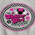 thumbnail image 3 of Disney - Mickey & Friends - Skater Girl - Retro Style - Checkered Circle - Toddler And Youth Crewneck Fleece Sweatshirt, 3 of 5