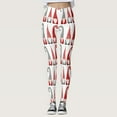 thumbnail image 2 of Gibobby Pantalones de yoga Pantalones de Navidad Leggings ajustados personalizados para Yoga Correr Navidad Santa Pilates Fiesta de mujeres Muñeco de nieve Yoga(Blanco,M), 2 of 5