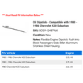 thumbnail image 2 of Oil Dipstick - Compatible with 1980 - 1986 Chevy K20 Suburban 1981 1982 1983 1984 1985, 2 of 3