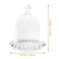 thumbnail image 3 of 1 Set of Transparent Dessert Plate Decorative Cake Tray Household Cake Plate Cake Accessory, 3 of 3