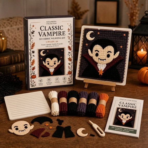Clearance Knitting Kithalloween Crochet, Crochet Kit for Beginners, Halloween Crochet Kit Wool Weaving Vampire Handmade