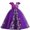 Purple, variant on Fesfesfes Kids Dress Girls Sleeveless Princess Dress Bow Tie Lace Flowers Print Mesh Dress Tufted Dress