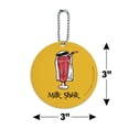 thumbnail image 6 of Milk Sheik Shake Funny Humor Round Luggage ID Tag Card Suitcase Carry-On, 6 of 8