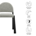 thumbnail image 2 of Modway Hayley Dining Side Chair in Black Camel, 2 of 10