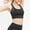 Black, variant on Nrmvnmi Summer Saving 2024 Womens Seamless Strappy Longline Sports Bra - Medium Support Scoop Neck Criss Cross Padded Yoga Workout Bra Womens Gifts