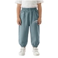 thumbnail image 3 of Piuwrlz 5-6 Girls Boys Tapered Sweatpants Kids Pants Jogger Pant Green Size 5-6 Years, 3 of 8