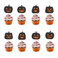 thumbnail image 1 of Cupcake Toppers Arthsdite Halloween con forma de calabaza x24, 1 of 7
