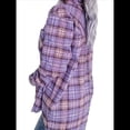 thumbnail image 3 of Camisas de Franela con Botones para Mujer, Camisas A Cuadros de Larga, Blusa Informal de Negocios. Púrpura M, 3 of 7