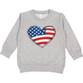 thumbnail image 2 of Inktastic American Flag Heart USA Patriotic Toddler Sweatshirt, 2 of 4