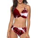 thumbnail image 1 of Traje de baño para mujer, 2 piezas, bikini triangular sexy, color sólido, cintura alta, traje de baño, bikinis de playa push-up, conjunto de traje de baño de moda, bikini brasileño sexy, talla grande JM, 1 of 5