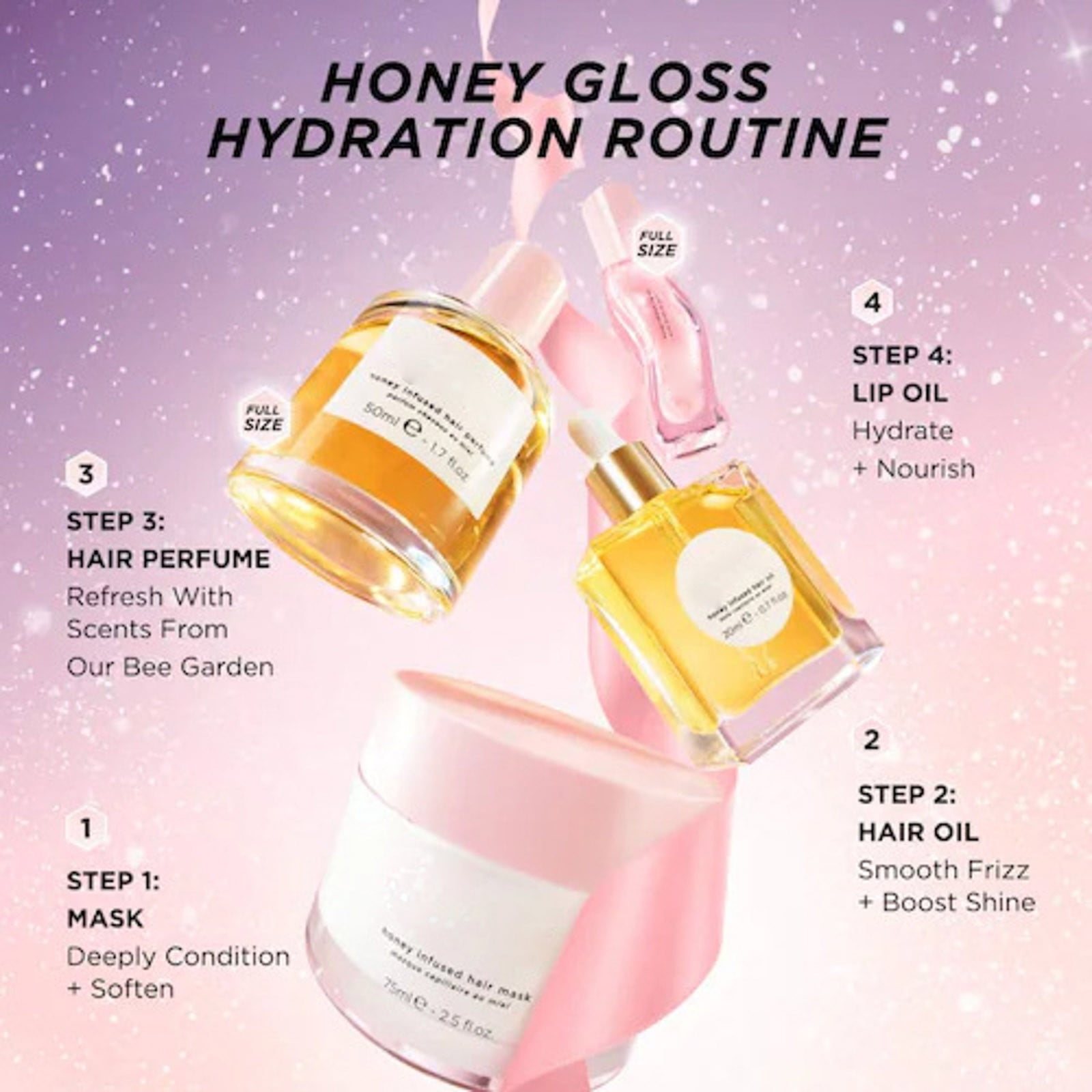 GISOU Honey Gloss Hydration Heroes セット Gisou Honey Gloss Hydration Heroes Hair Value Set: Hair Perfume